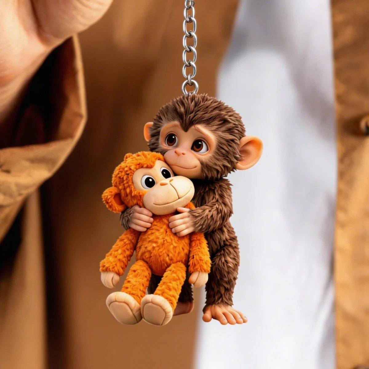 Punch Monkey Keychain