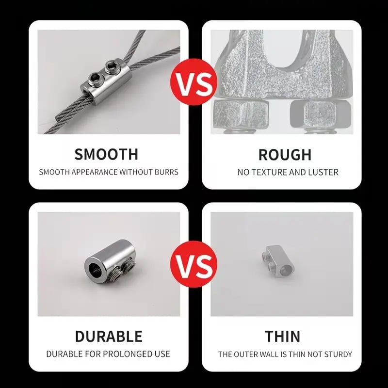 Smooth Durable Wire Rope Clamp Comparison
