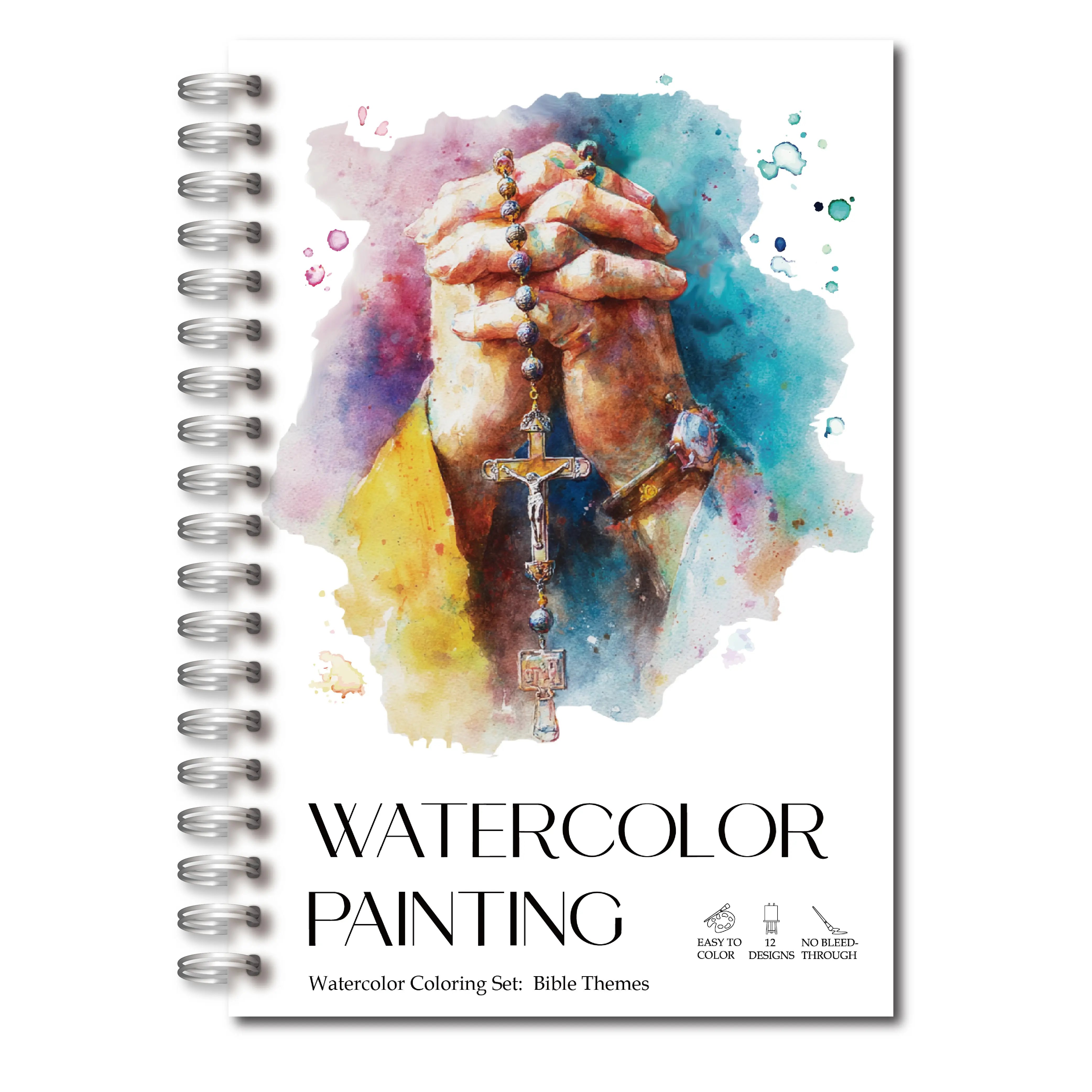 📚✍️Beginner-Friendly💕Christian Bible Verses Watercolor Coloring Book✝️🎨