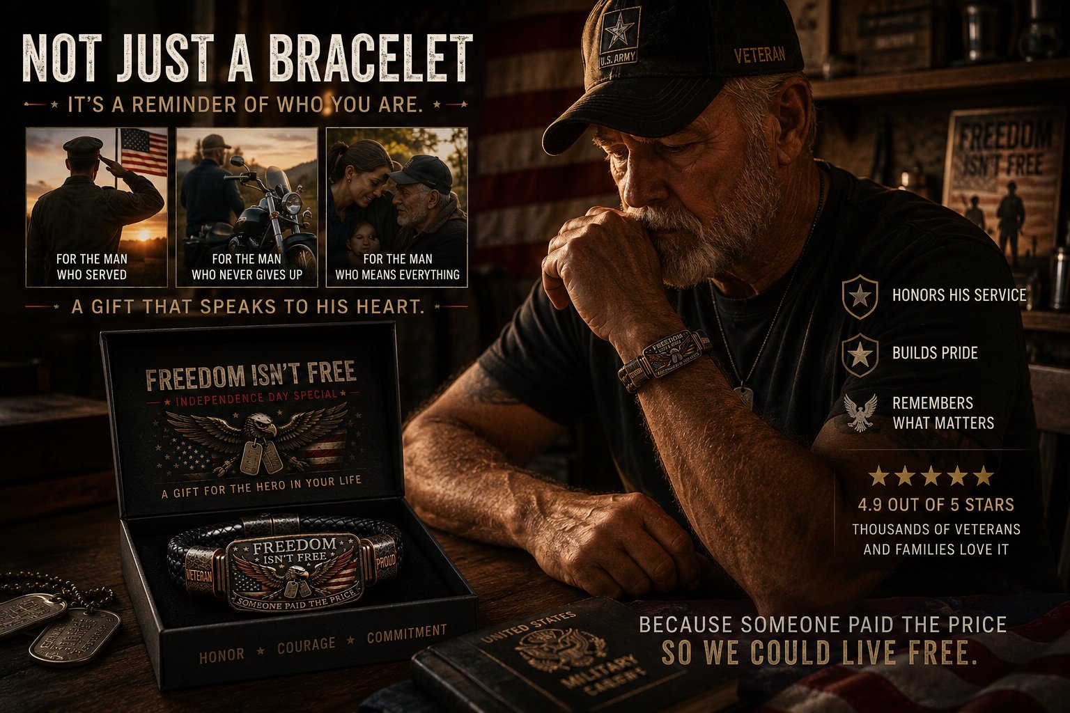 Freedom Isn't Free Bracelet