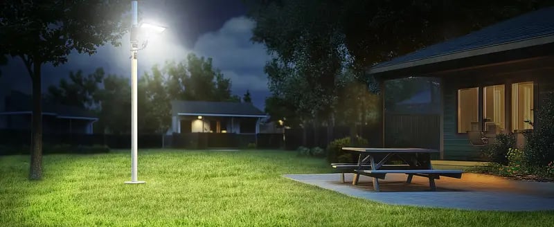 1 2pcs solar motion camping lights ip65 portable solar flood light outdoor dual charging 600lumen 92leds security lights with flexible octopus tripod for camping patio fence garden details 8