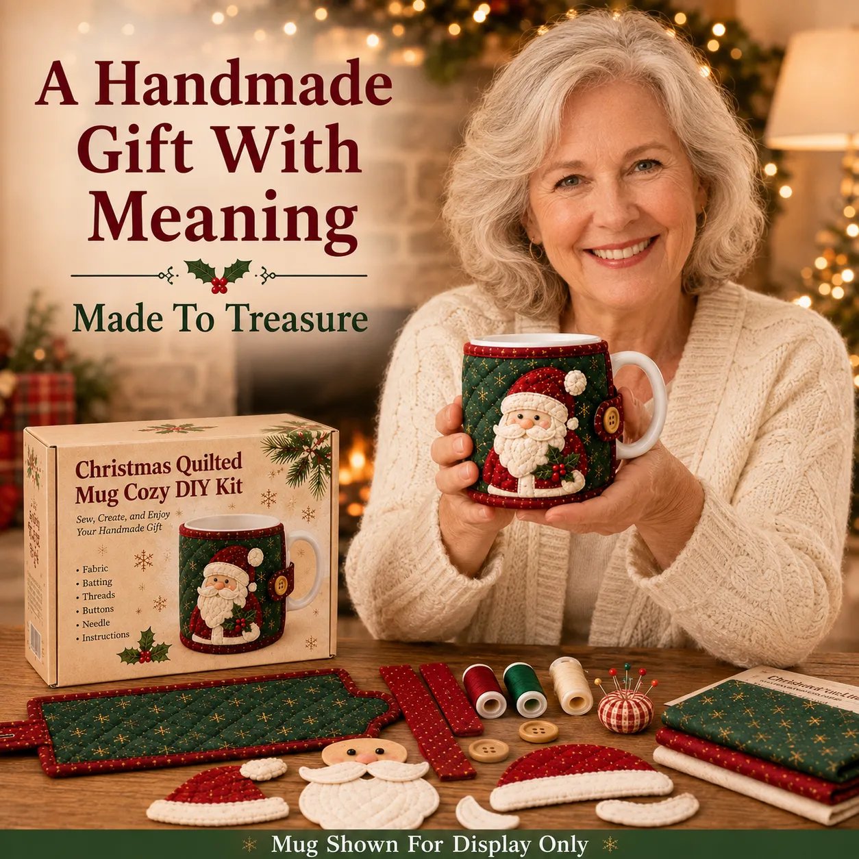 Christmas mug cozy sewing kit Christmas mug cozy sewing kit