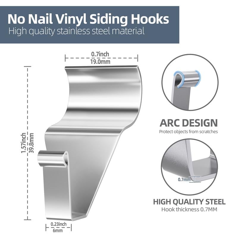 Outdoor siding hook decoration application