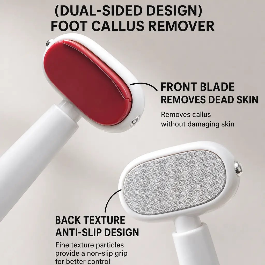 Dual sided foot callus remover