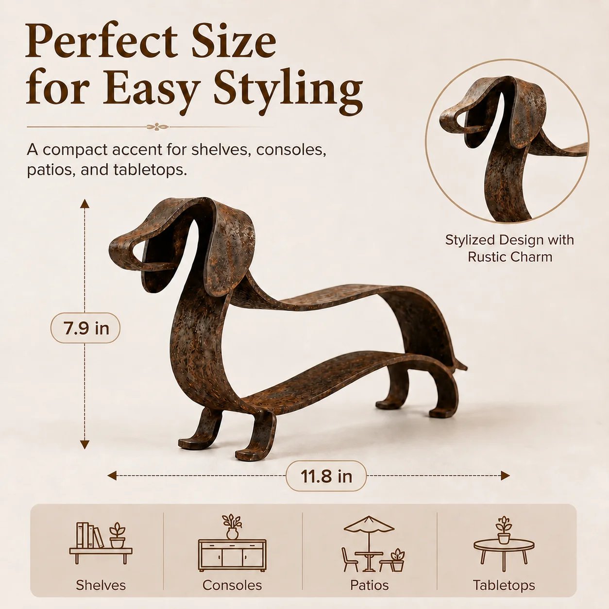 Dachshund Sculpture Display