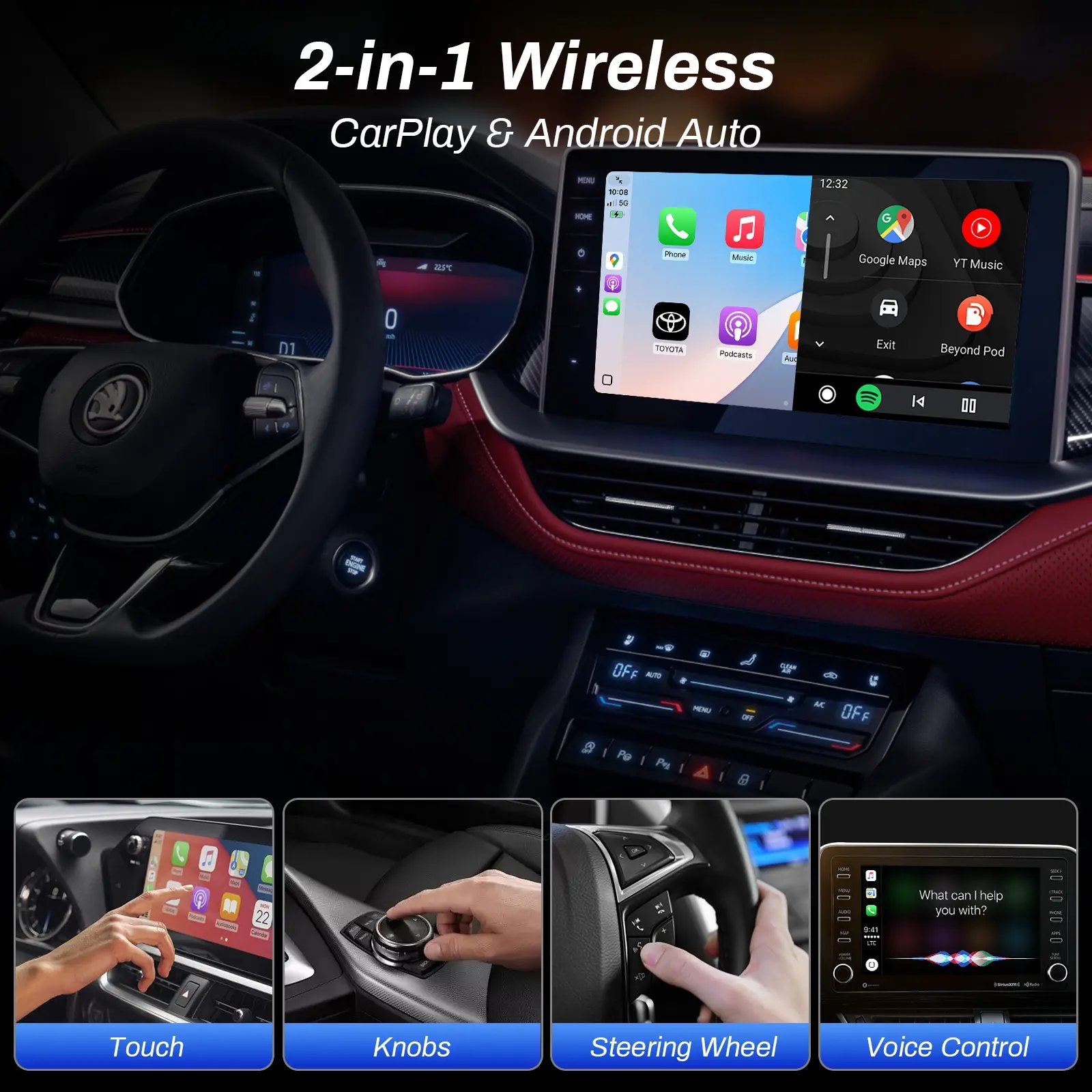 Wireless Apple CarPlay and Android Auto Converter