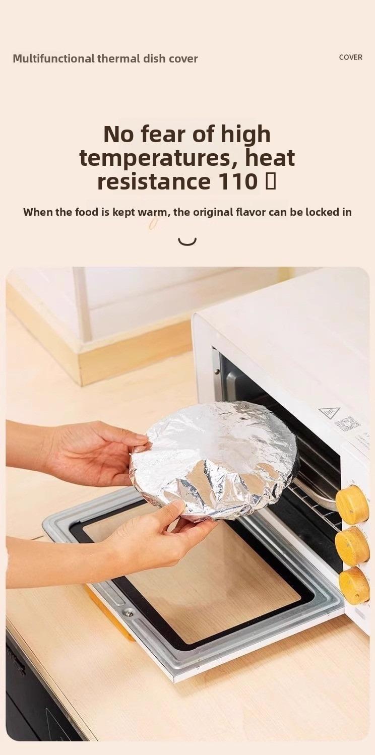 Home dining table & food container aluminum foil heat-retaining cover, kitchen food insulation and freshness keeping, high-quality aluminum foil. Home dining table & food container aluminum foil heat-retaining cover, kitchen food insulation and freshness keeping, high-quality aluminum foil.