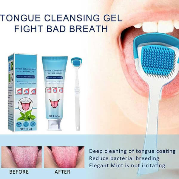 Tongue Cleaning Gel With Cleaner Brush