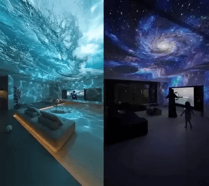 Ambient projector scene transformation