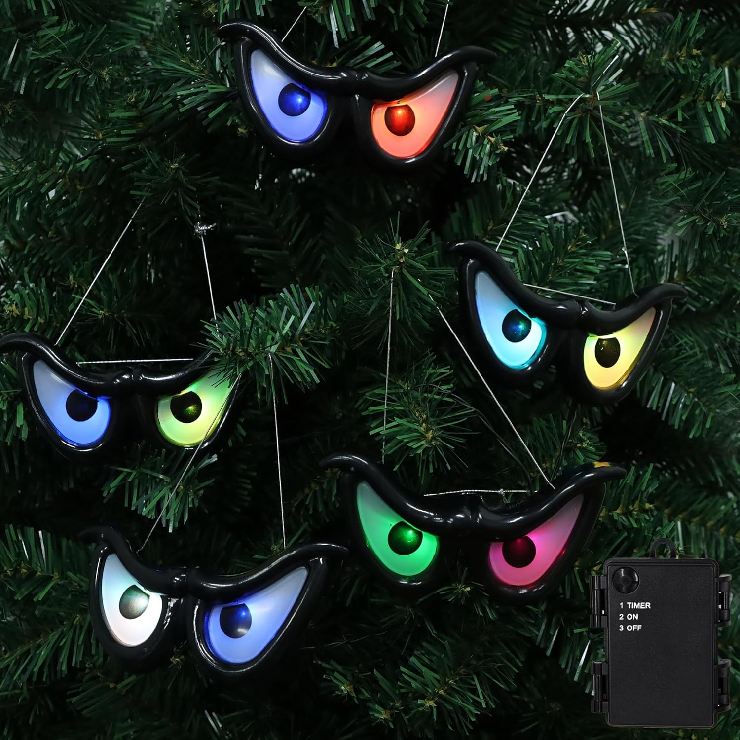 Halloween 5 Pairs LED Eye String Lights