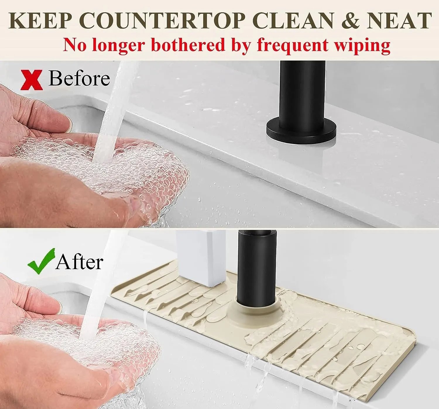 Faucet splash guard