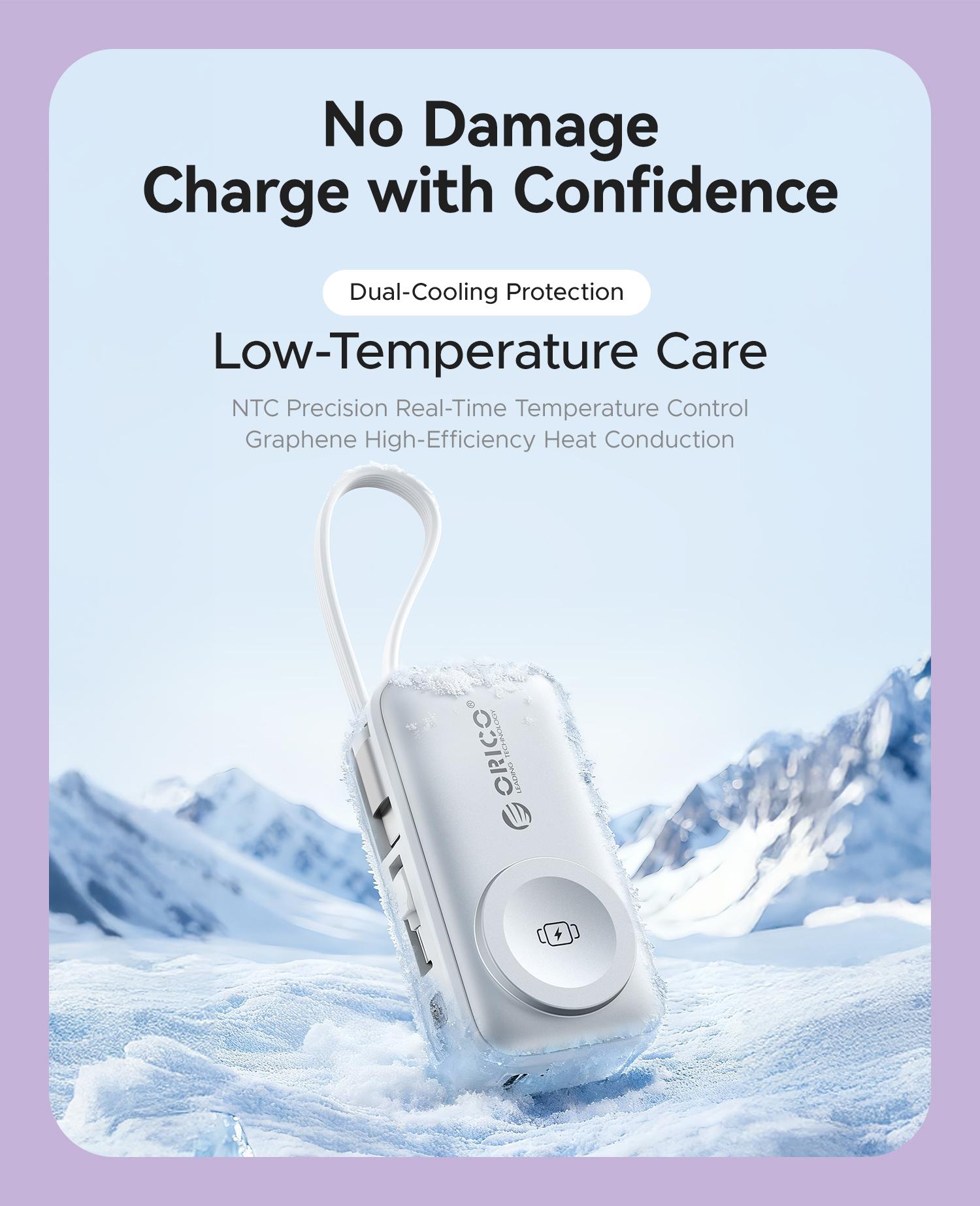 Orico 3-in-1 Portable Power Bank with Integrated Cable, Watch Wireless Charging, and Foldable Wall Plug – Compact Fast-Charge Battery for iPhone & Android - S18 Orico 3-in-1 Portable Power Bank with Integrated Cable, Watch Wireless Charging, and Foldable Wall Plug – Compact Fast-Charge Battery for iPhone & Android - S18