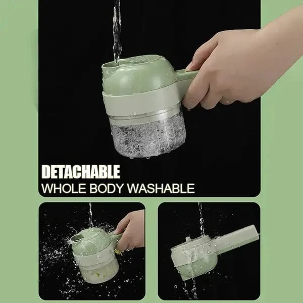 One button cleaning electric vegetable chopper