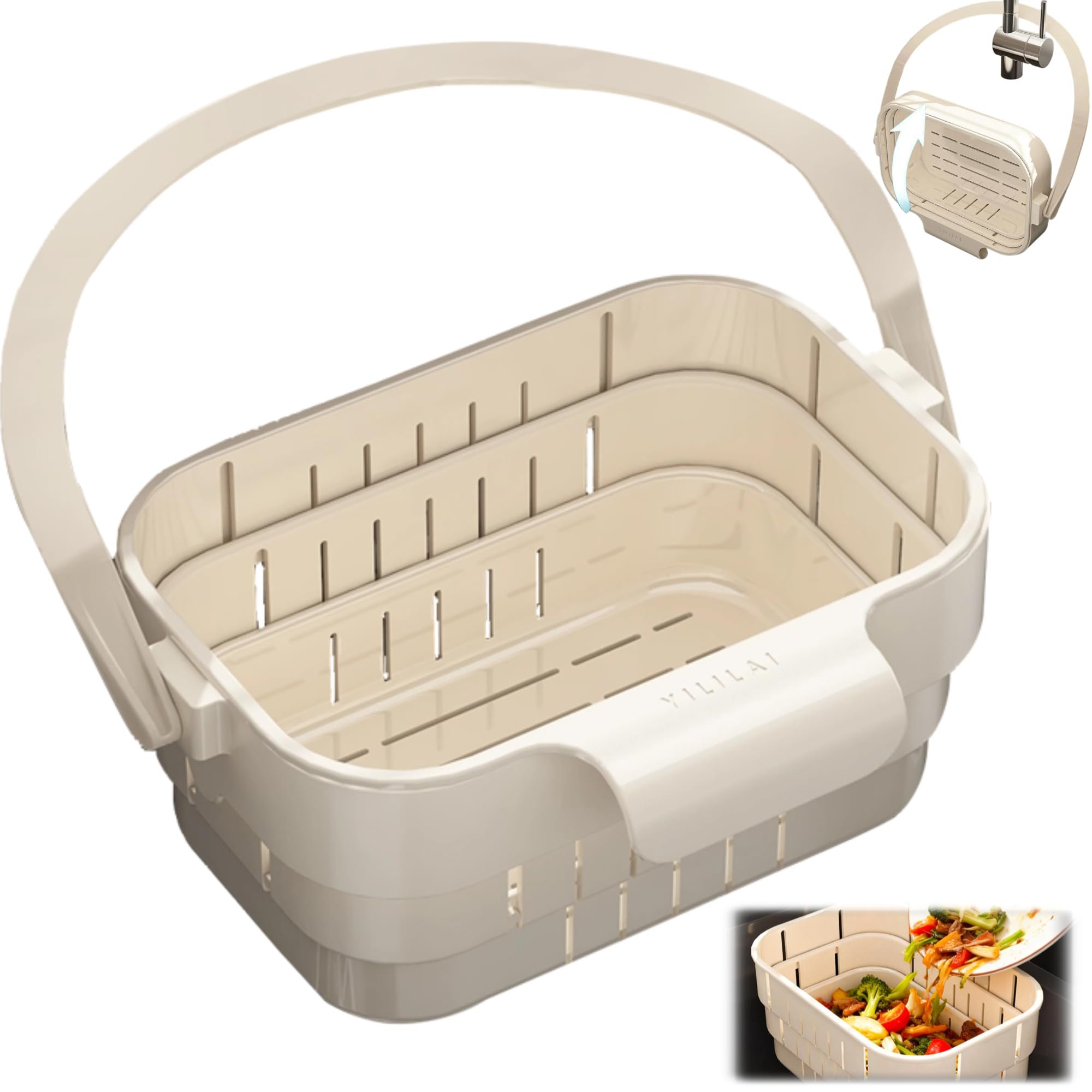 Foldable Kitchen Sink Strainer Basket Overview