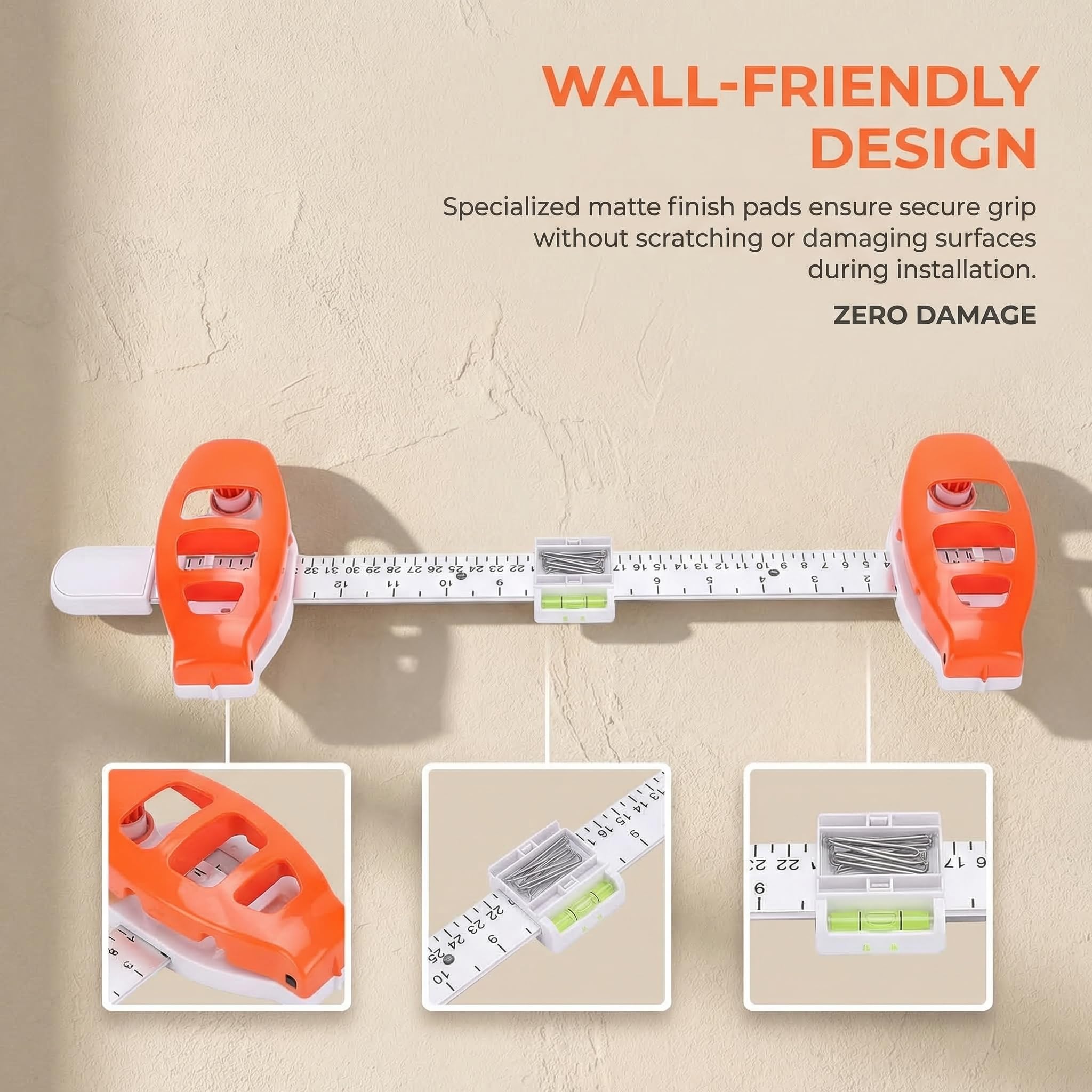 Adjustable picture hanging and alignment tool