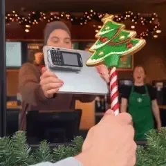 Christmas Magic Wand tap to pay demonstration