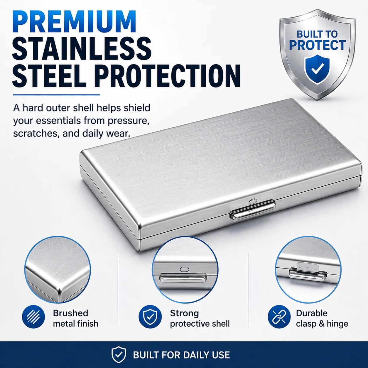 Stainless steel card holder