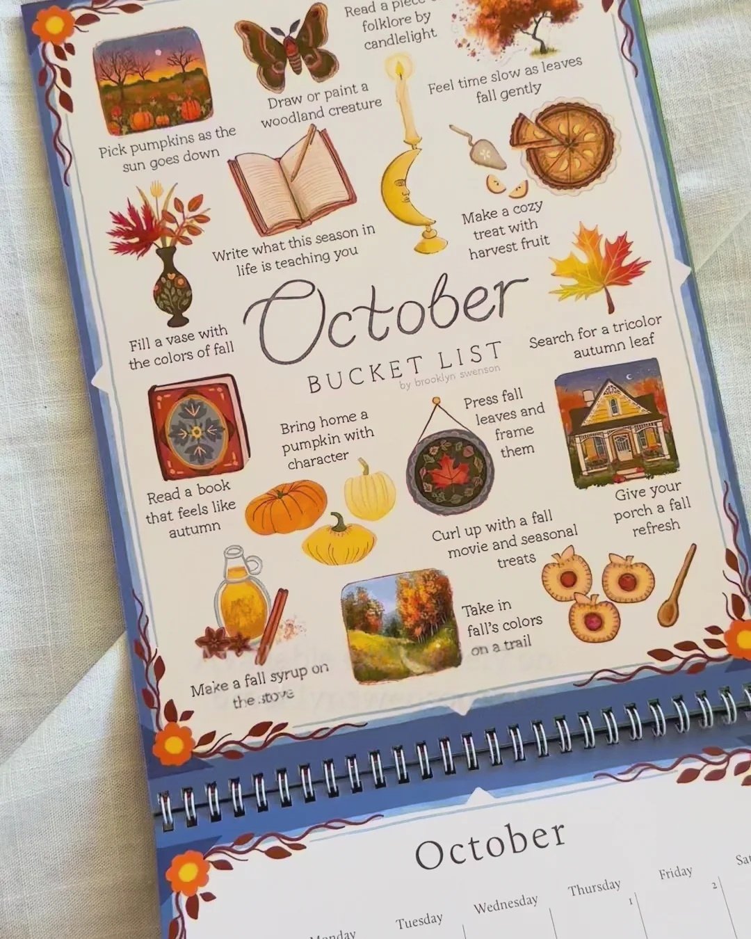 October Bucket List Close-up