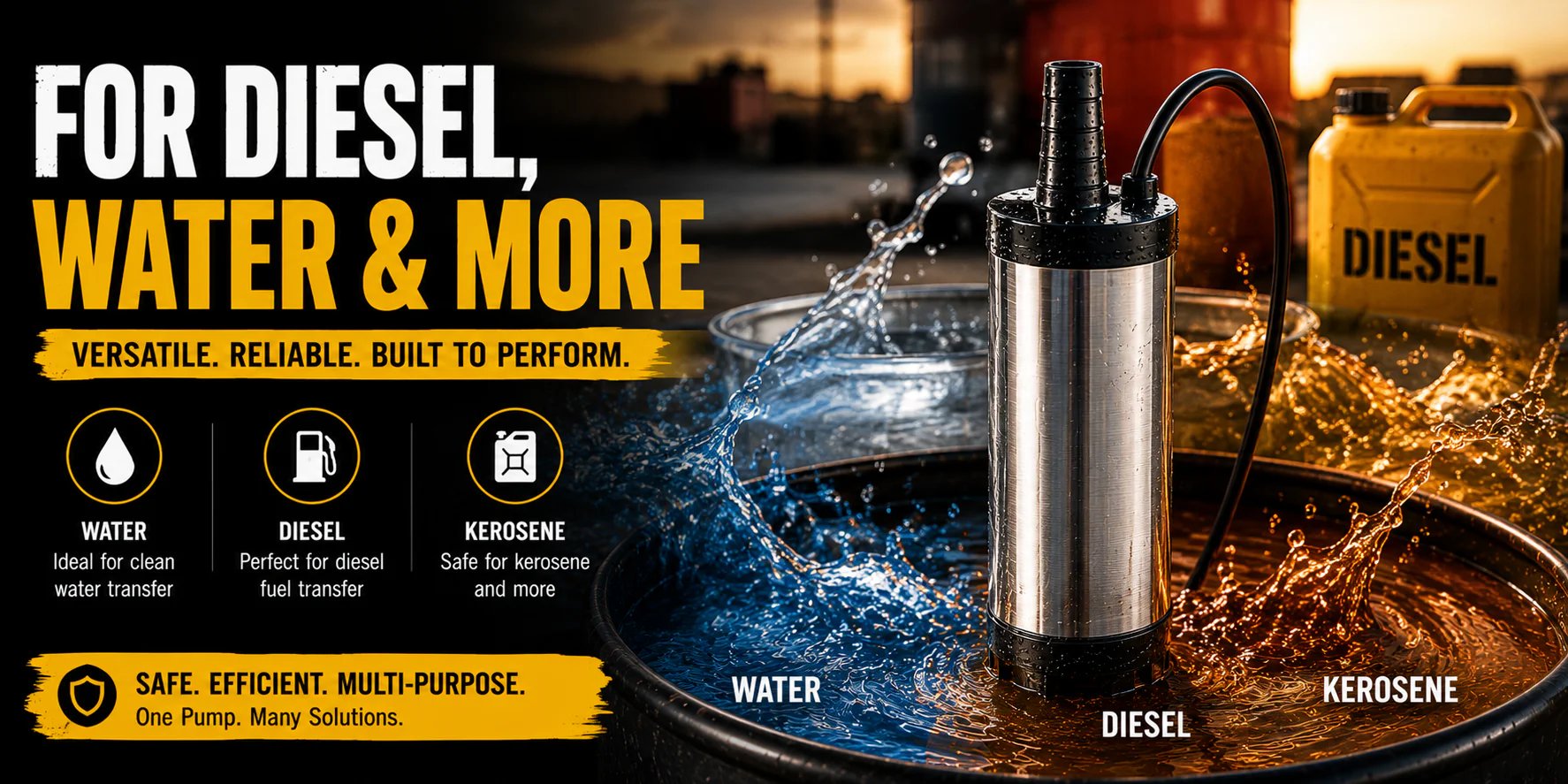 Portable pump for outdoor and farm use