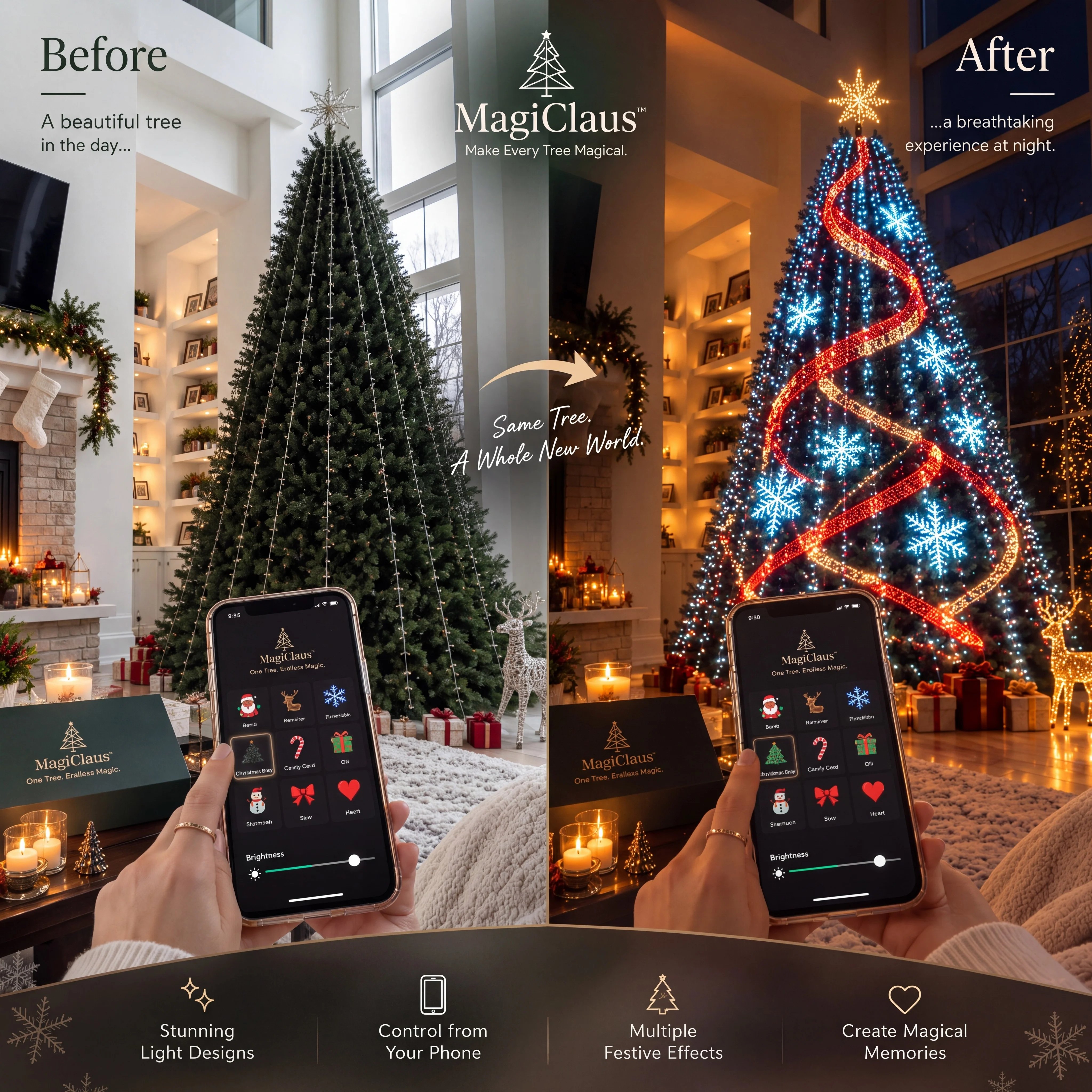 MagiClaus before and after