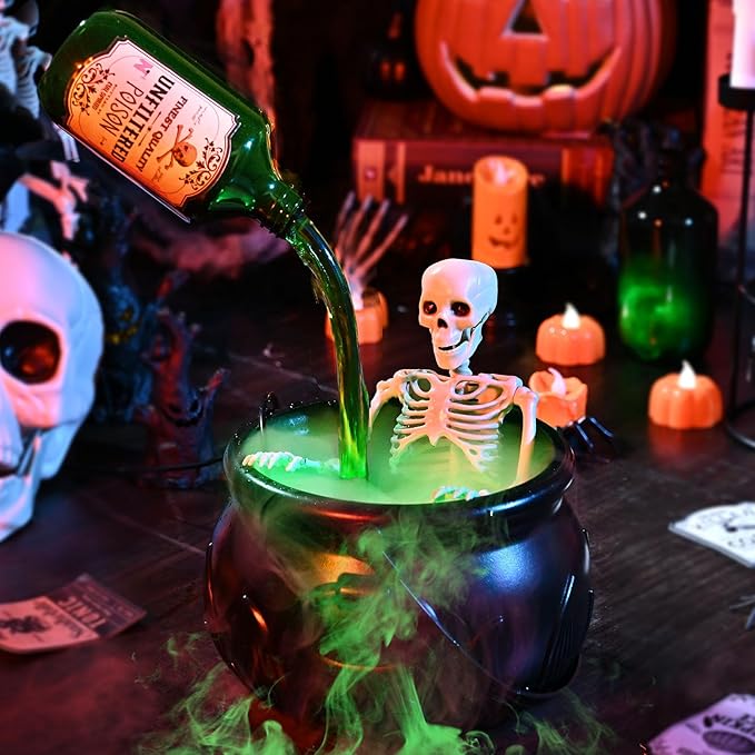 🎃Halloween Sale 49% OFF - Cauldron Halloween Decor (With Magic Floating Potion Bottles & Diffuser)