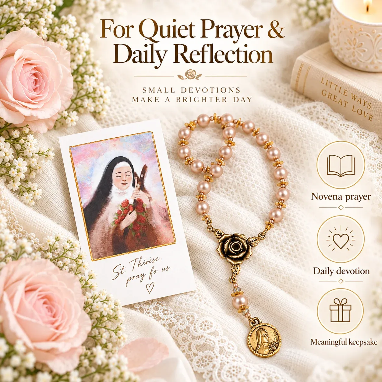 St Therese Novena Chaplet prayer and devotion