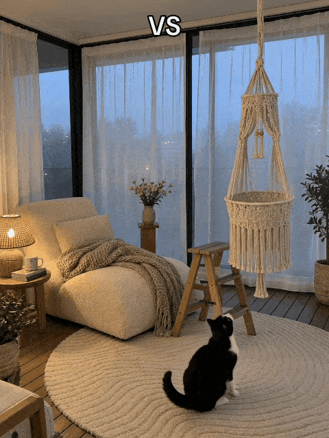 Boho Macrame Cat Hammock Boho Macrame Cat Hammock