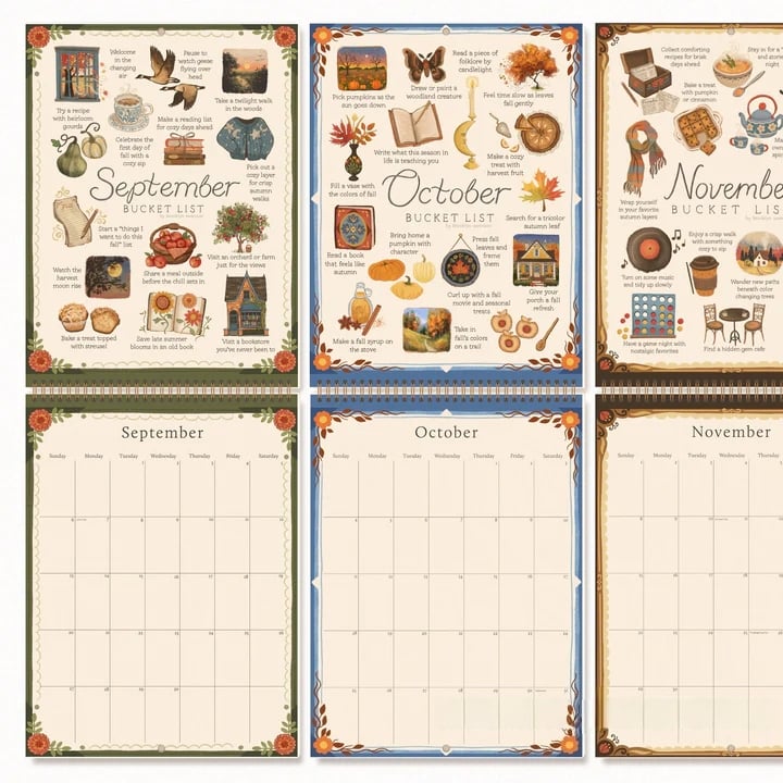 Fall Month Bucket Lists