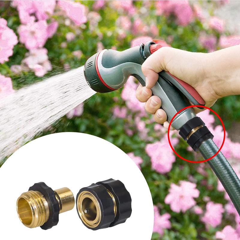 Product Introduction of Hourleey Garden Hose Quick Connector, 3/4 Inch Male and Female Garden Hose Fitting Quick Connector Rubber Washers Leak Proof 10