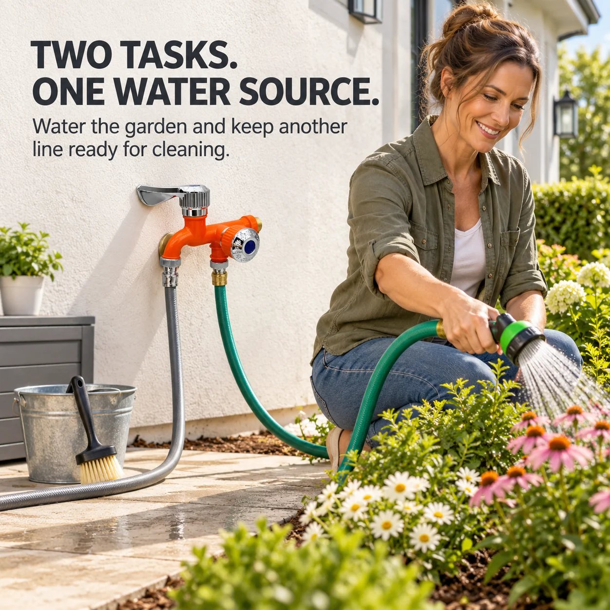 Dual faucet household uses