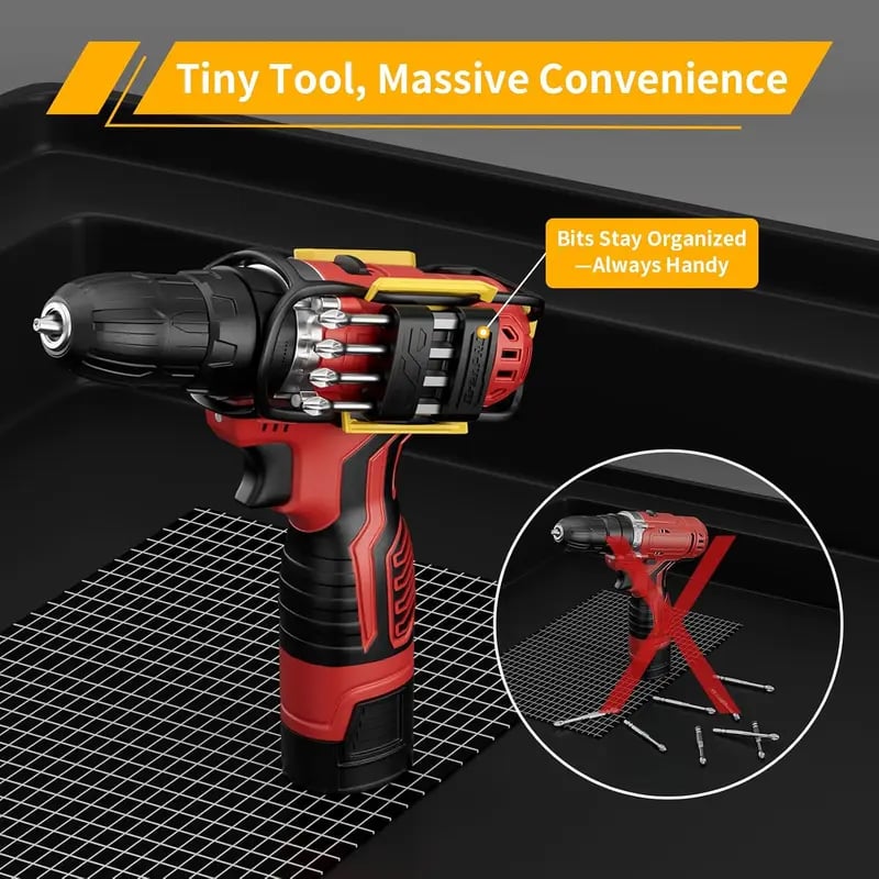 Clip-On Cordless Drill Bit Holder Main View