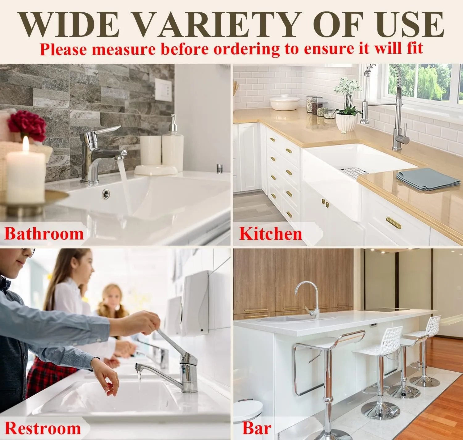 Universal faucet splash guard mat