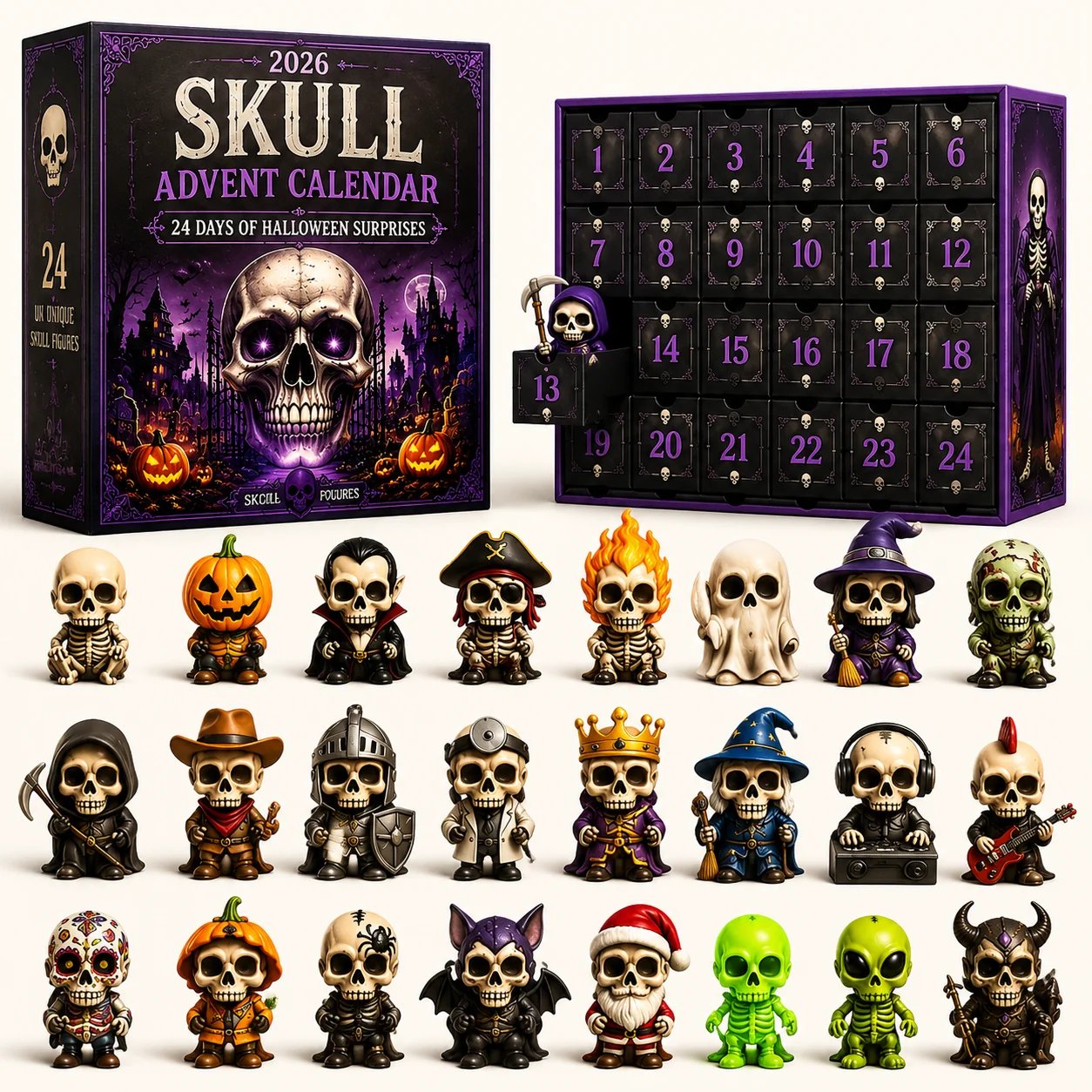 Spooky skull display