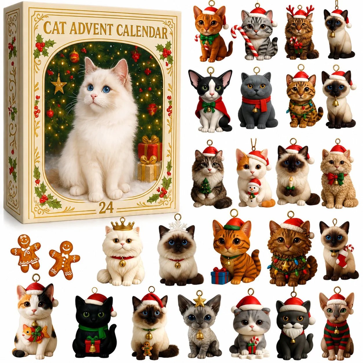 Cat advent calendar as a Christmas gift for cat lovers