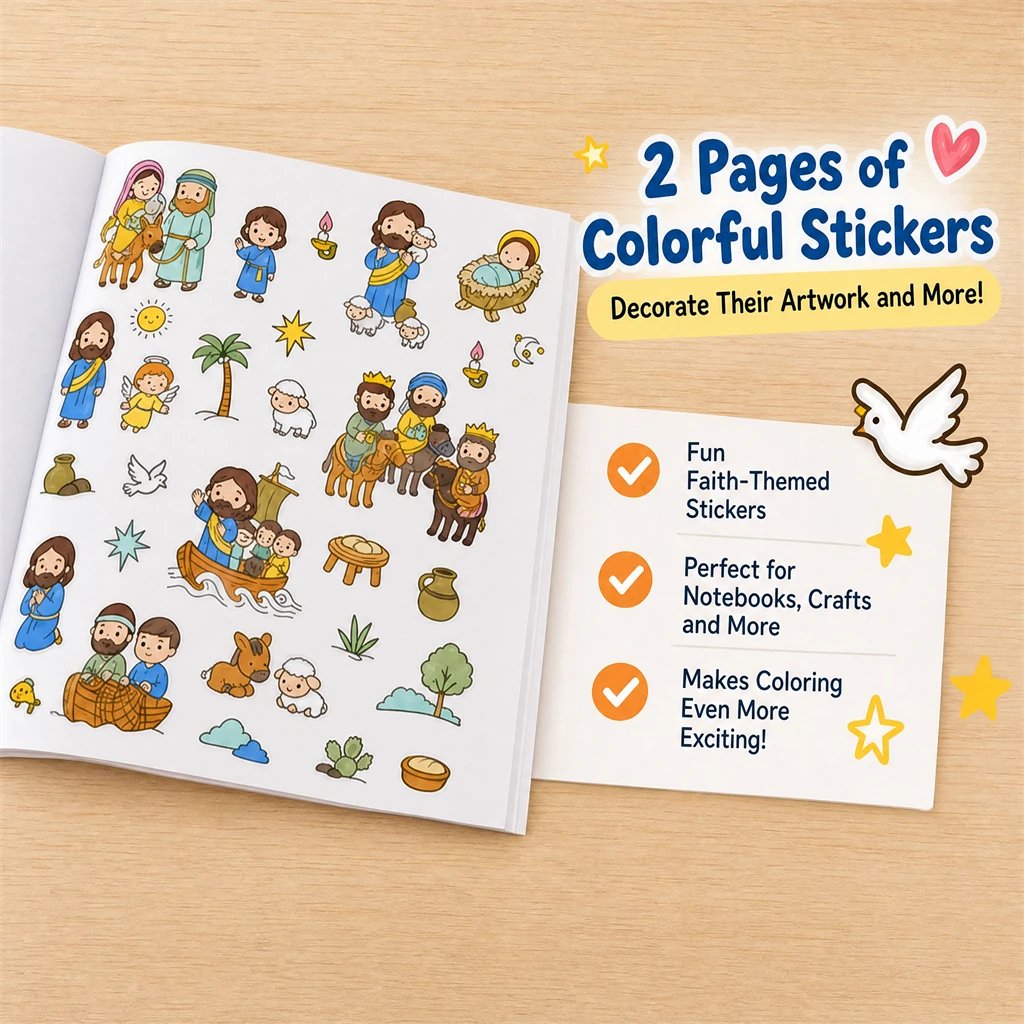 Faith themed sticker pages
