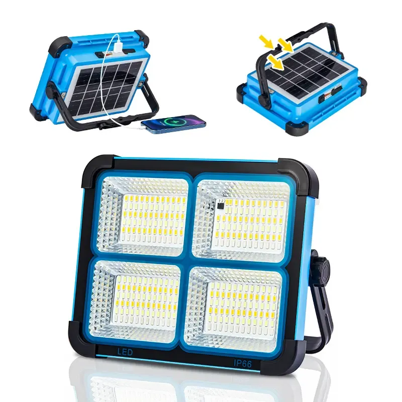 Solar Rechargeable LED Work Light – 288 Super Bright Beads, 5 Modes ...