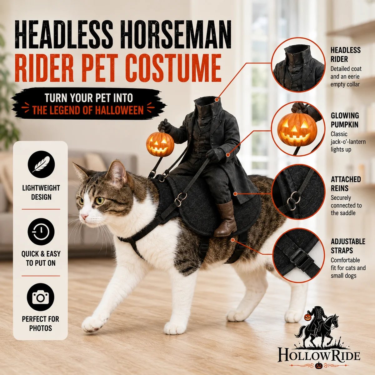 Headless Horseman Rider Pet Costume