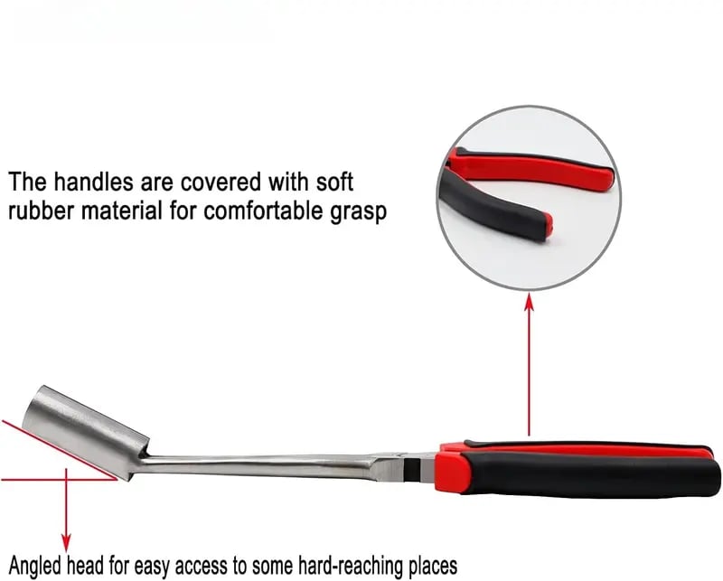 Soft rubber non-slip handle