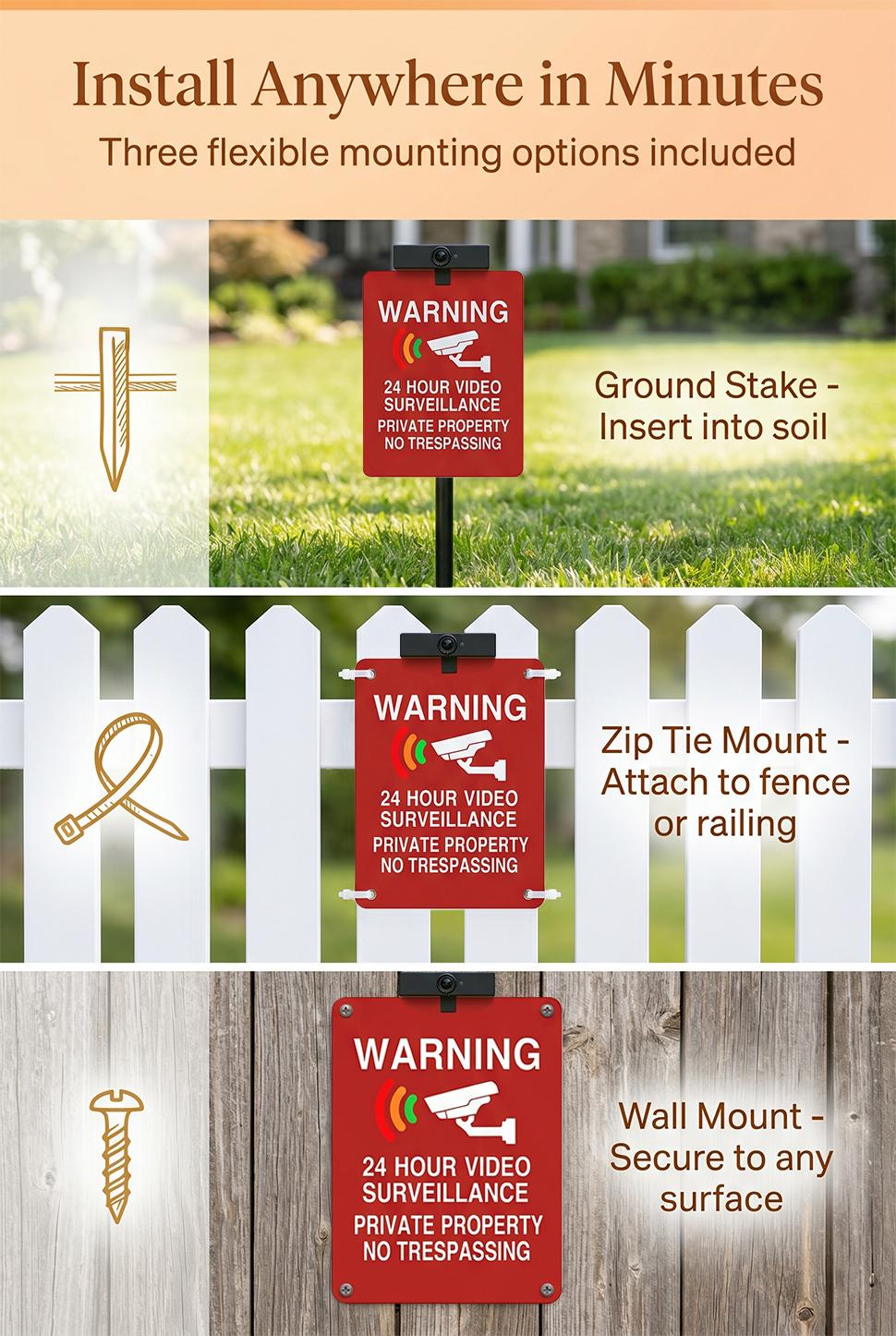 Solar No Trespassing Warning Sign with Light, Illuminated Private Property Security Sign with Stake, Active Nighttime Lighting, Solar & Type-C Rechargeable, for Yard, Gate, Fence, Patio, Farm, Ranch,Driveway, 7*10.7in, Summervibes, DealsForYouDays, Abs