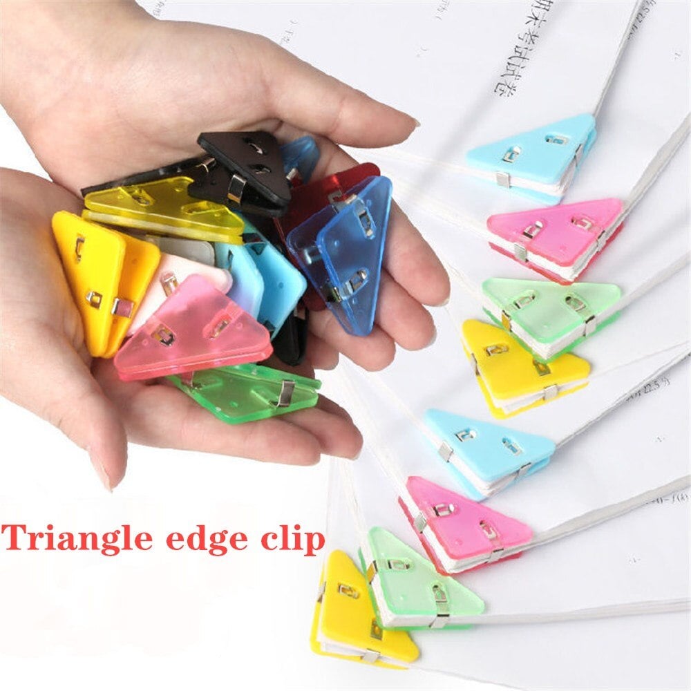 📖Colorful File Triangle Corner Clips Signifye