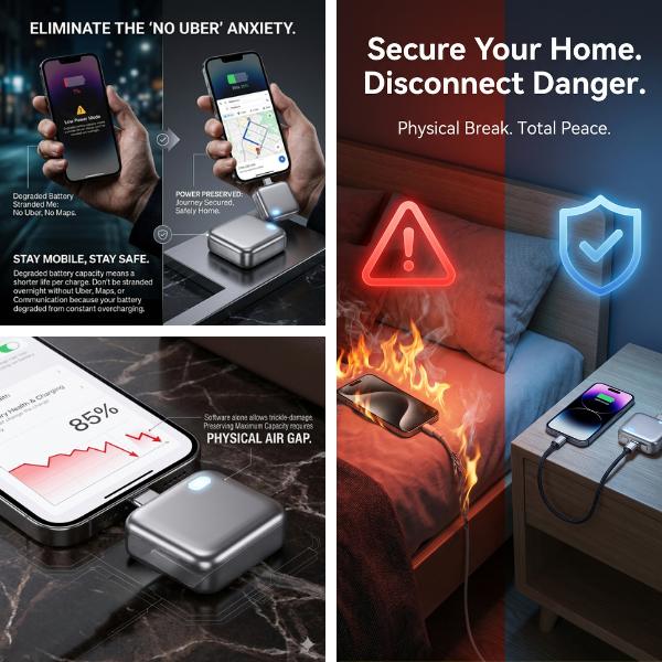 140W Physical-Disconnect Battery Guard, auto&self eject charger,Smart Auto-Stop Charging Accessory for Mobile Smartphones & Handheld Devices, Anti-Overcharge Protection for Safe Overnight Charging, Universal for Phones Laptops Tablets,motherday gift 140W Physical-Disconnect Battery Guard, auto&self eject charger,Smart Auto-Stop Charging Accessory for Mobile Smartphones & Handheld Devices, Anti-Overcharge Protection for Safe Overnight Charging, Universal for Phones Laptops Tablets,motherday gift