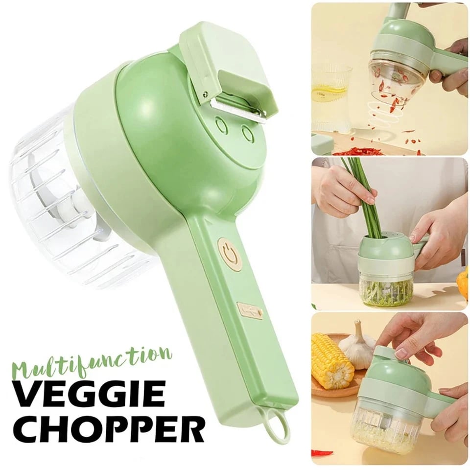 Top feeding electric vegetable chopper