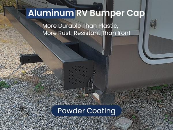 Safoner Aluminum RV Bumper End Caps for Sewer Hose Storage | Must-Have RV Camper Essential Accessories