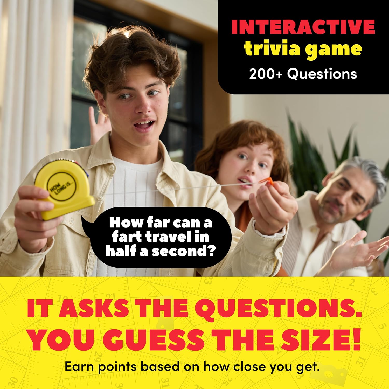 Family Playing Measurement Trivia Game