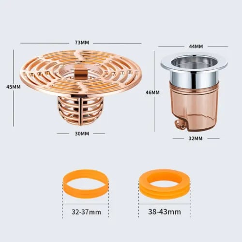 Sewer Floor Drain Core Deodorant Hair Filter Insect Proof Anti-Odor Self-Closing - Picture 8 of 25