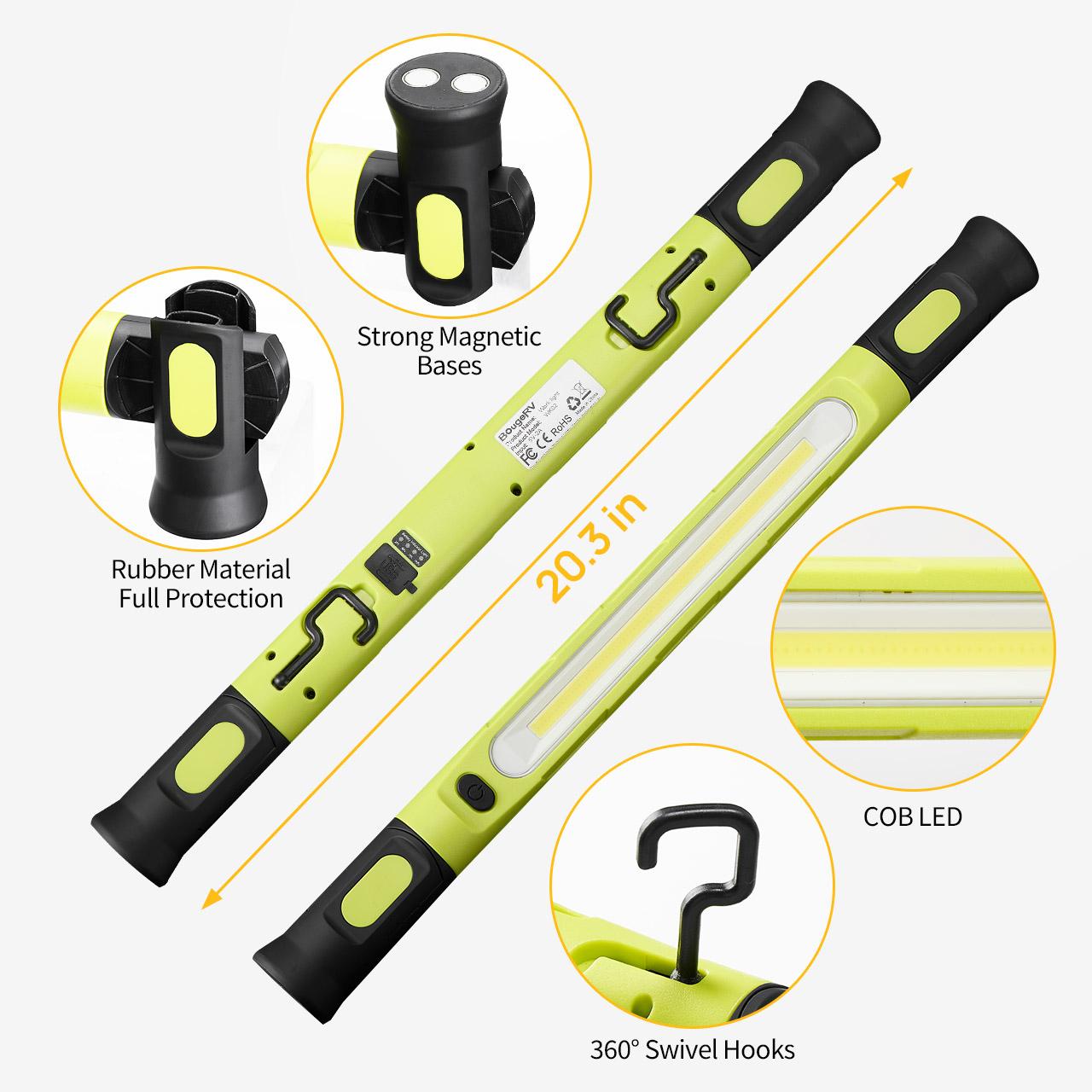 hands-free LED work light mounted for car repair