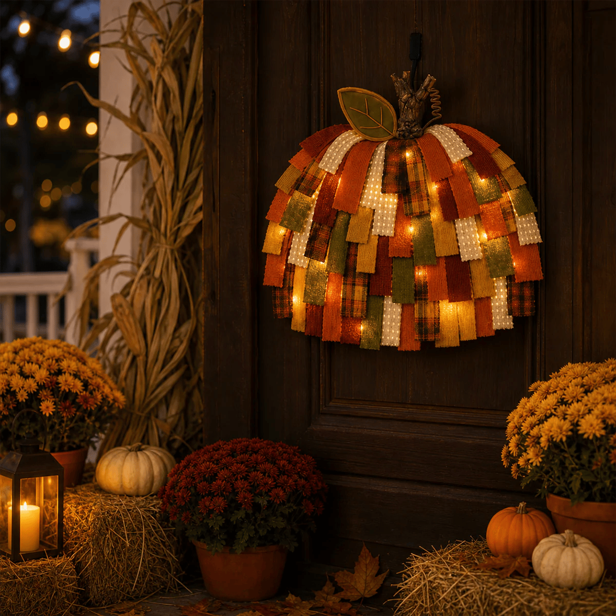 LED Lighted Pumpkin Hanger