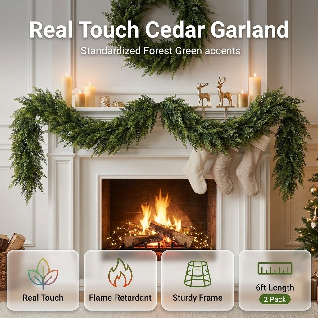 Real Touch Cedar Garland