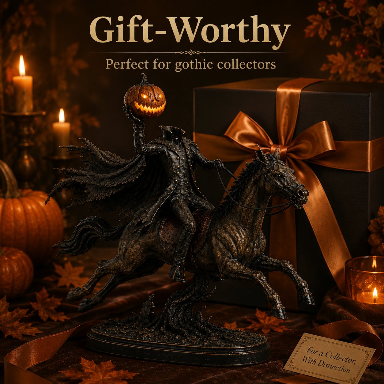 Headless Horseman figurine Halloween collector gift