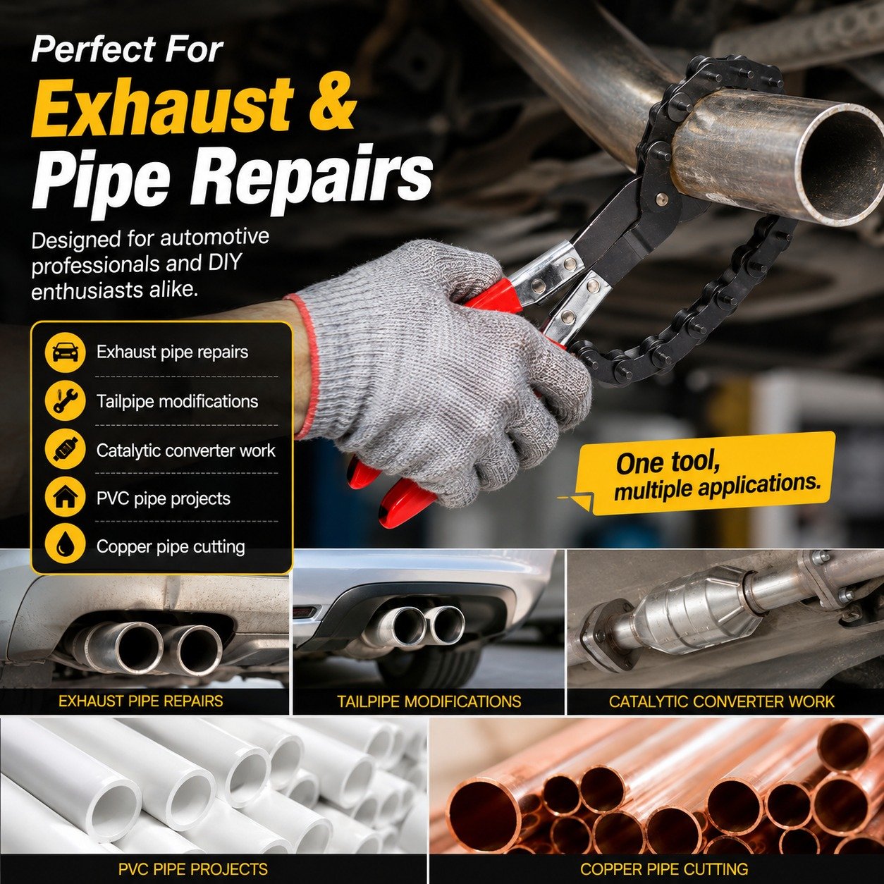 Exhaust cutter tool applications